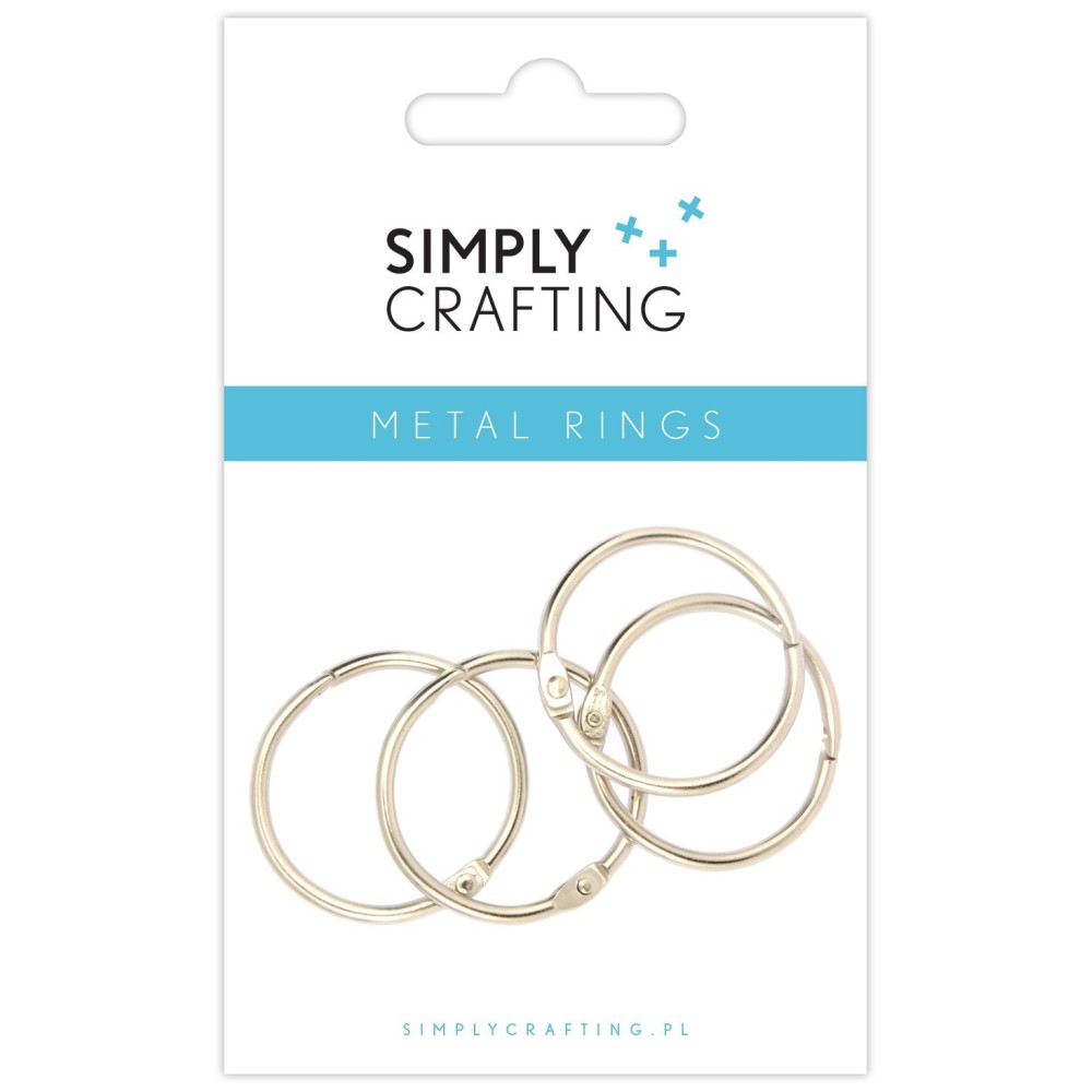 Metal Rings - silver, 32 mm, 4 pcs