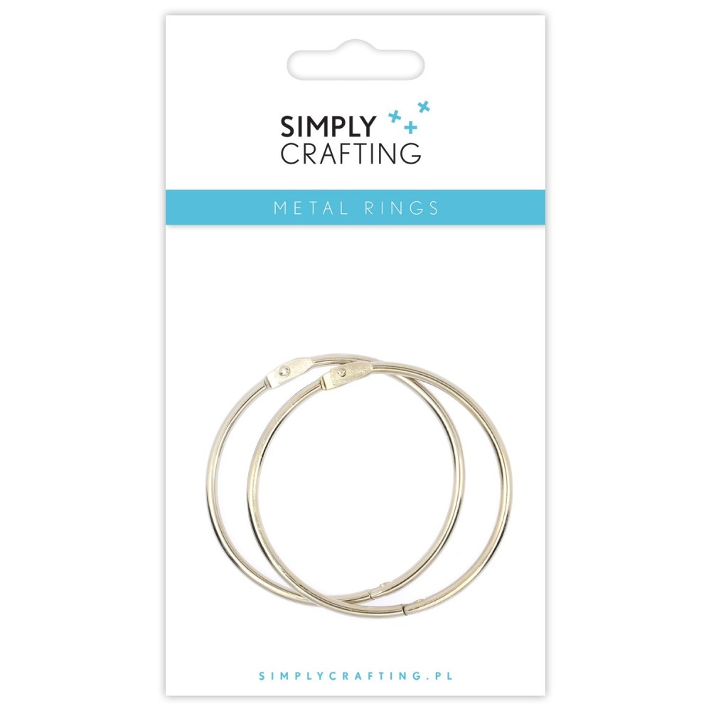 Metal Rings - silver, 63 mm, 2 pcs