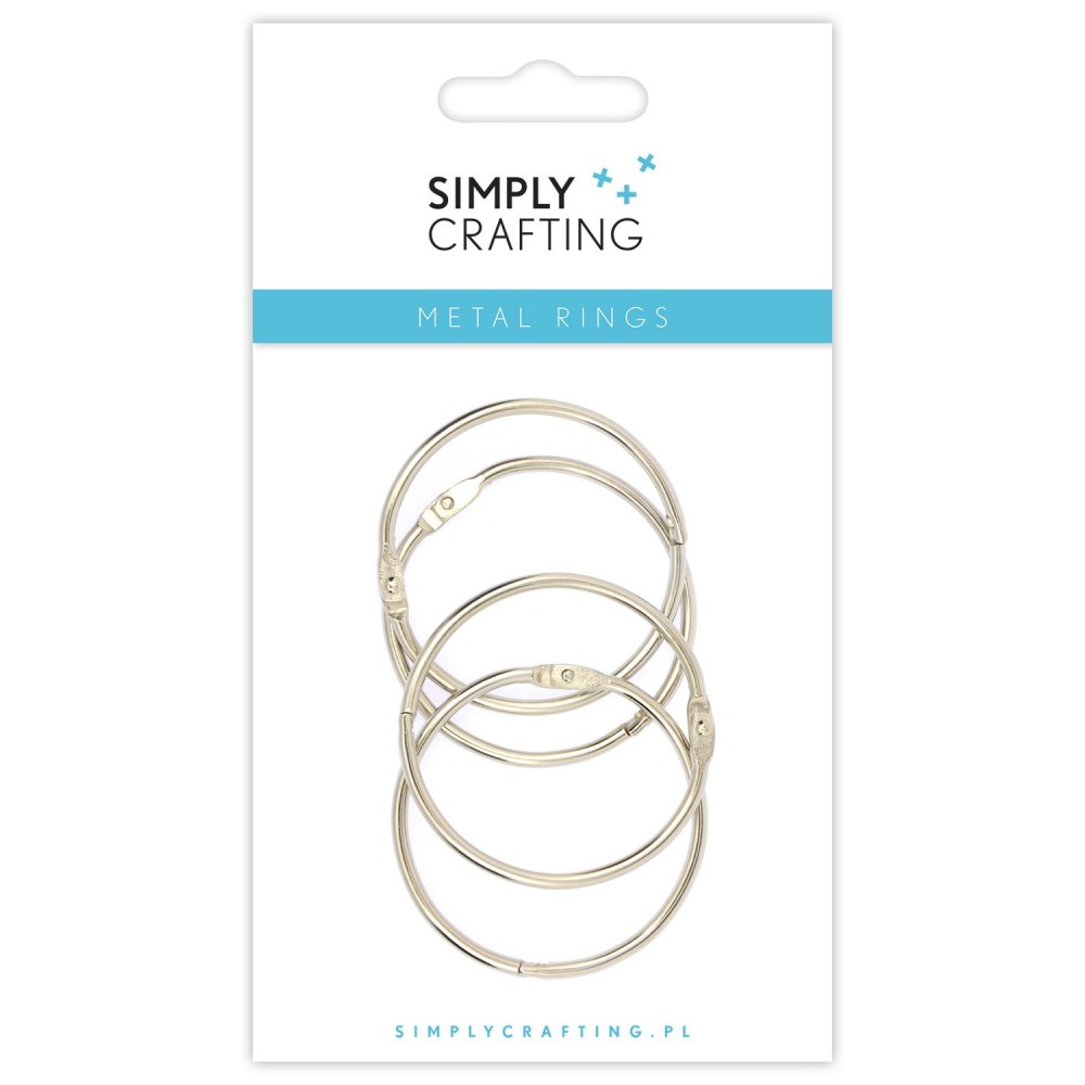 Metal Rings - silver, 50 mm, 4 pcs