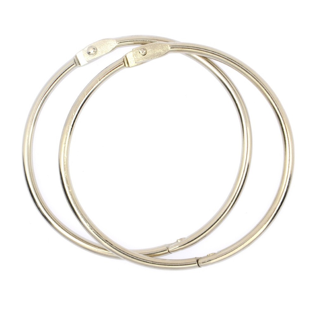 Kółka do albumów metalowe, zamykane - Simply Crafting - srebrne, 63 mm, 2 szt.
