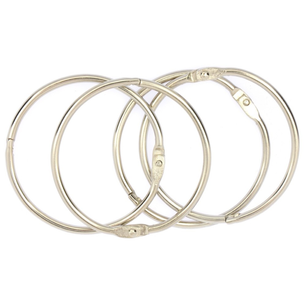 Metal Rings - silver, 50 mm, 4 pcs