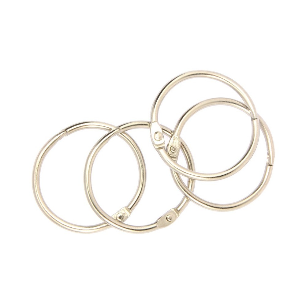 Metal Rings - silver, 32 mm, 4 pcs