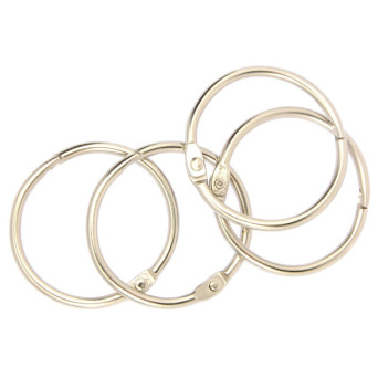 Kółka do albumów metalowe, zamykane - Simply Crafting - srebrne,32 mm, 4 szt.