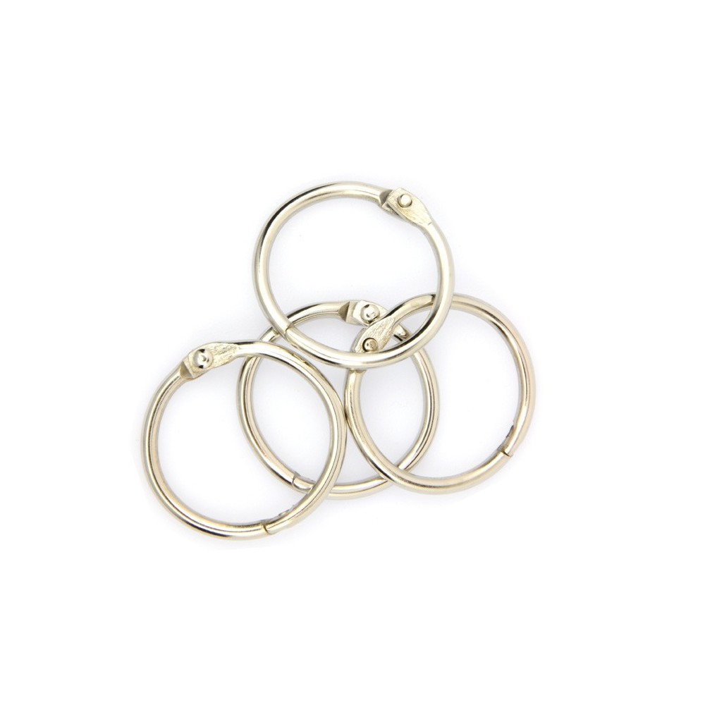 Metal Rings - silver, 25 mm, 4 pcs