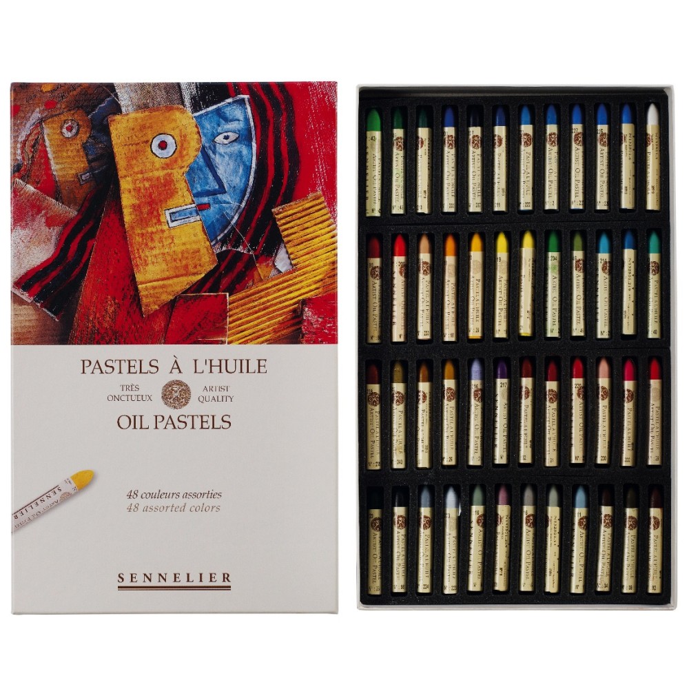 Set of Assorted Colors Artist' Oil Pastels - Sennelier - 48 pcs.