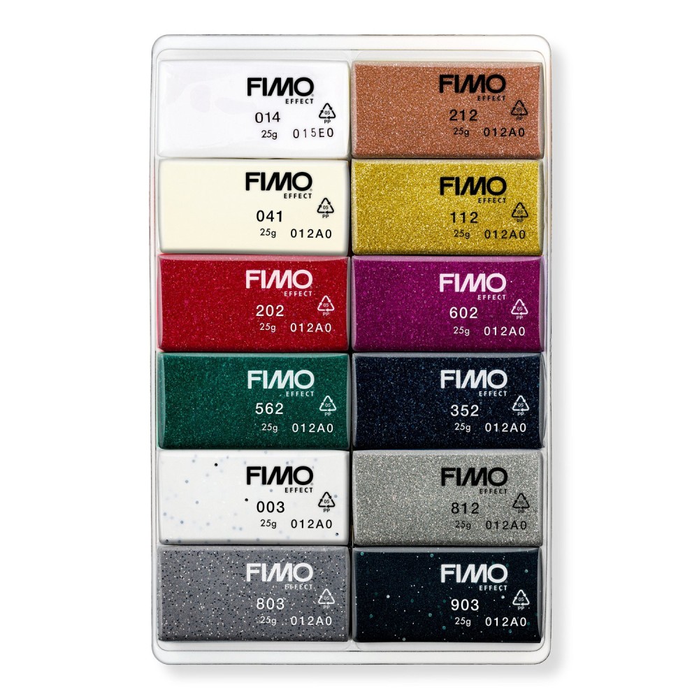 Zestaw masy termoutwardzalnej Fimo Effect - Staedtler - 12 kolorów x 25 g
