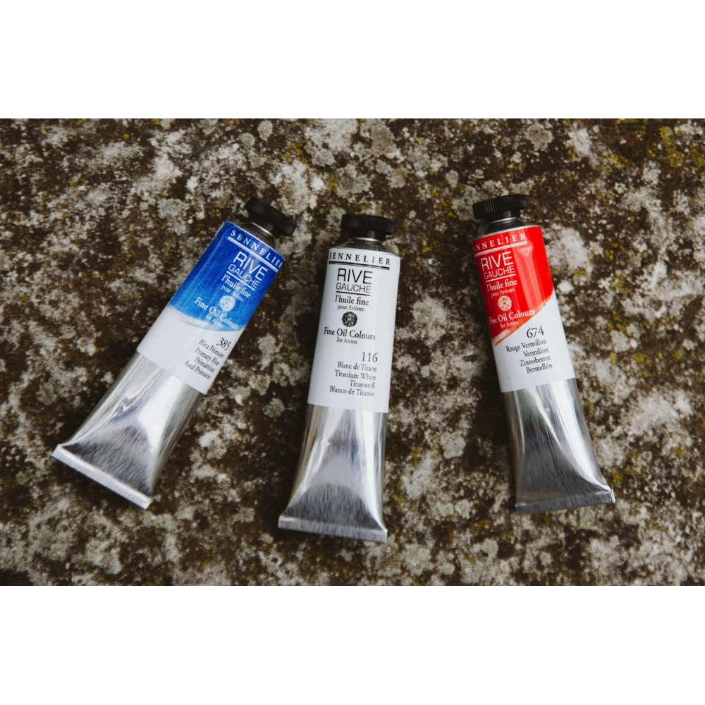 Farba olejna Rive Gauche - Sennelier - 759, Mars Black, 40 ml