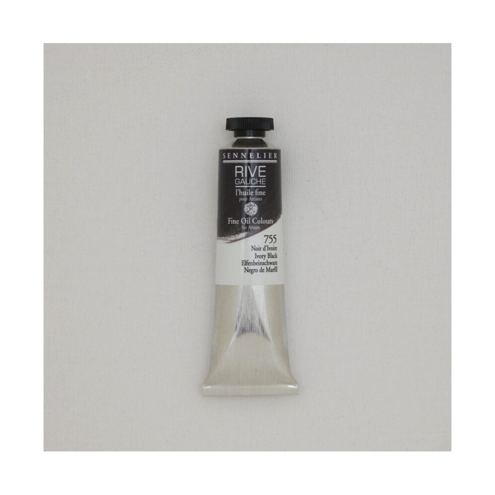 Rive Gauche fine oil paint - Sennelier - 755, Ivory Black, 40 ml