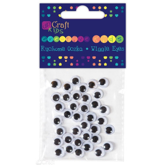 Wiggle eyes - round, 8 mm, 36 pcs.