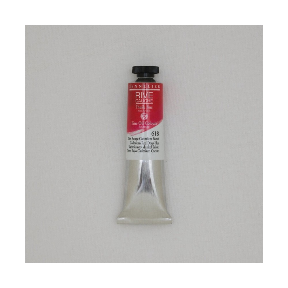 Rive Gauche fine oil paint - Sennelier - 618, Cadmium Red Deep Hue, 40 ml