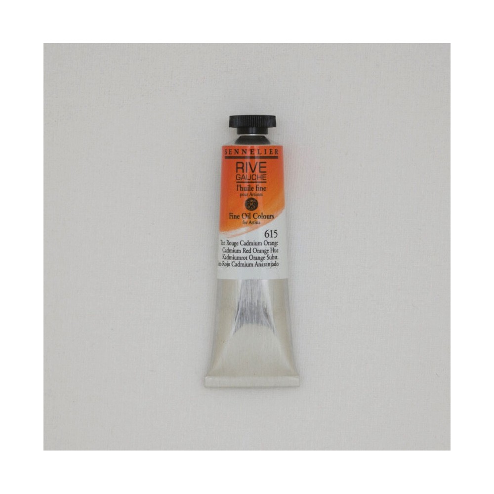 Rive Gauche fine oil paint - Sennelier - 615, Cadmium Red Orange Hue, 40 ml