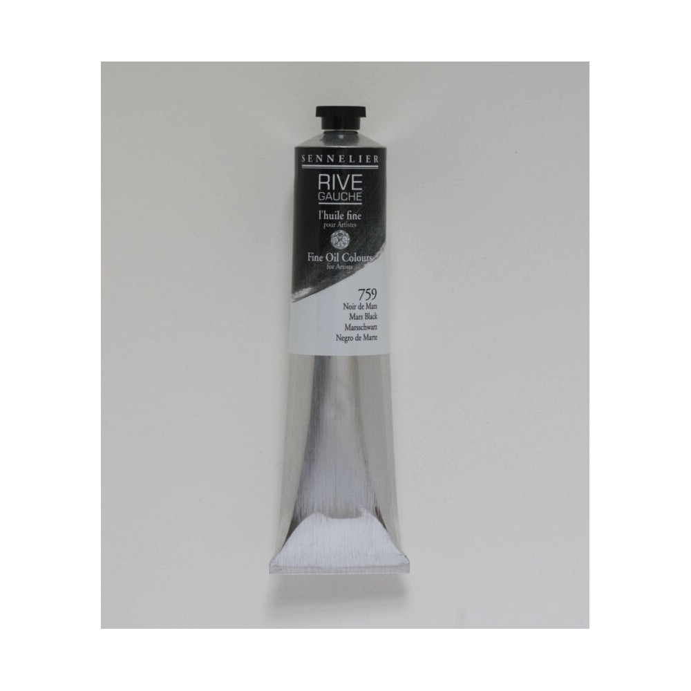 Rive Gauche fine oil paint - Sennelier - 759, Mars Black, 200 ml