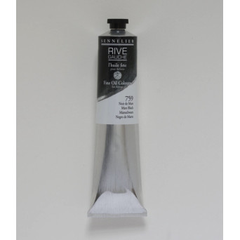 Rive Gauche fine oil paint - Sennelier - 759, Mars Black, 200 ml