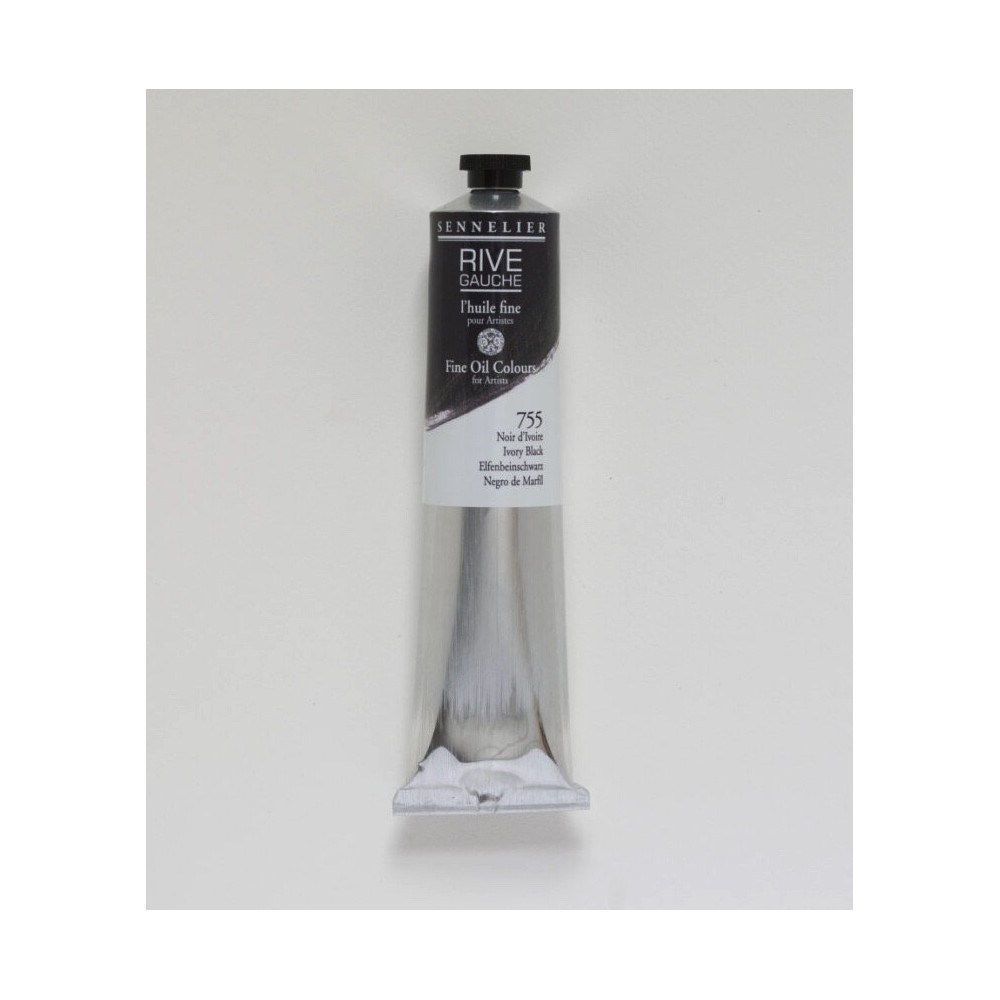 Rive Gauche fine oil paint - Sennelier - 755, Ivory Black, 200 ml