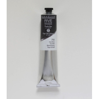 Rive Gauche fine oil paint - Sennelier - 755, Ivory Black, 200 ml