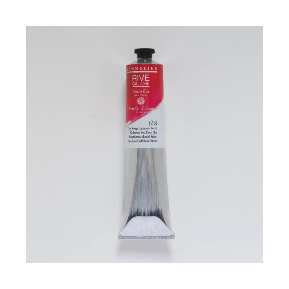 Rive Gauche fine oil paint - Sennelier - 618, Cadmium Red Deep Hue, 200 ml