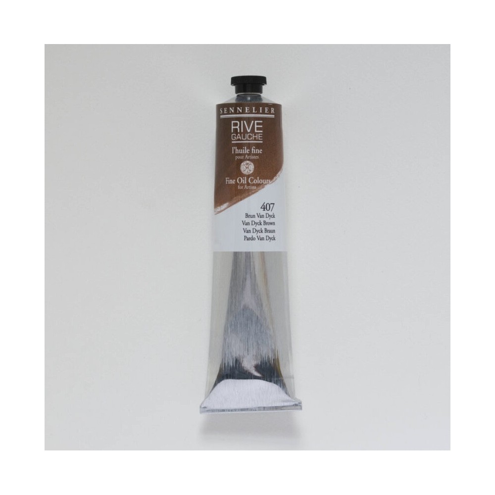 Farba olejna Rive Gauche - Sennelier - 407, Van Dyck Brown, 200 ml