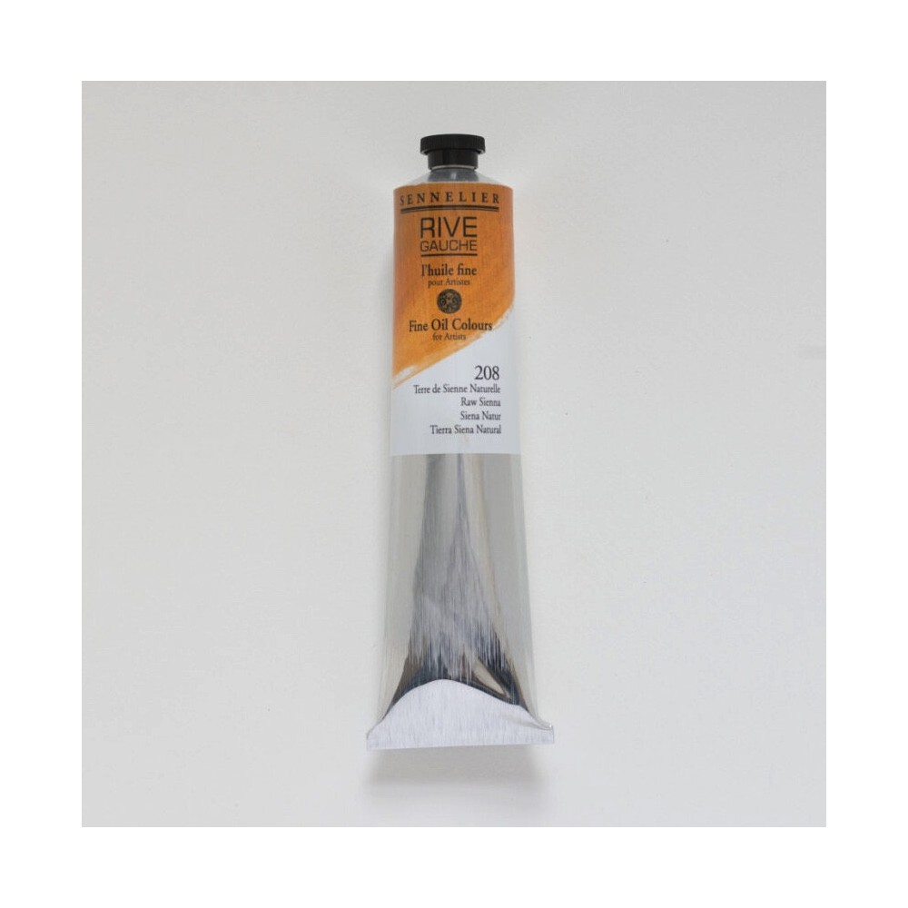 Rive Gauche fine oil paint - Sennelier - 208, Raw Sienna, 200 ml