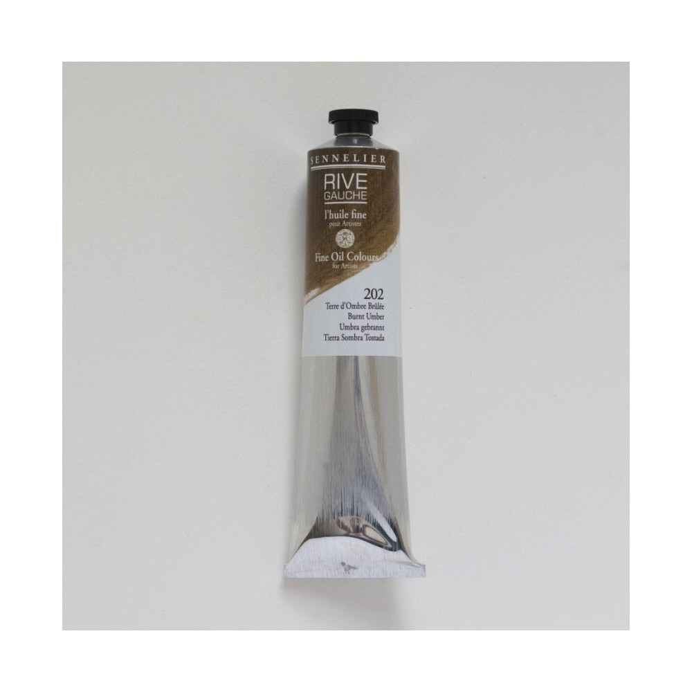 Rive Gauche fine oil paint - Sennelier - 202, Burnt Umber, 200 ml