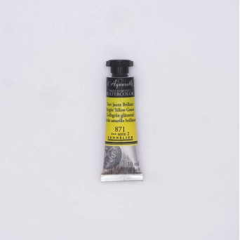 l’Aquarelle watercolor paint - Sennelier - 871, Bright Yellow Green, 10 ml