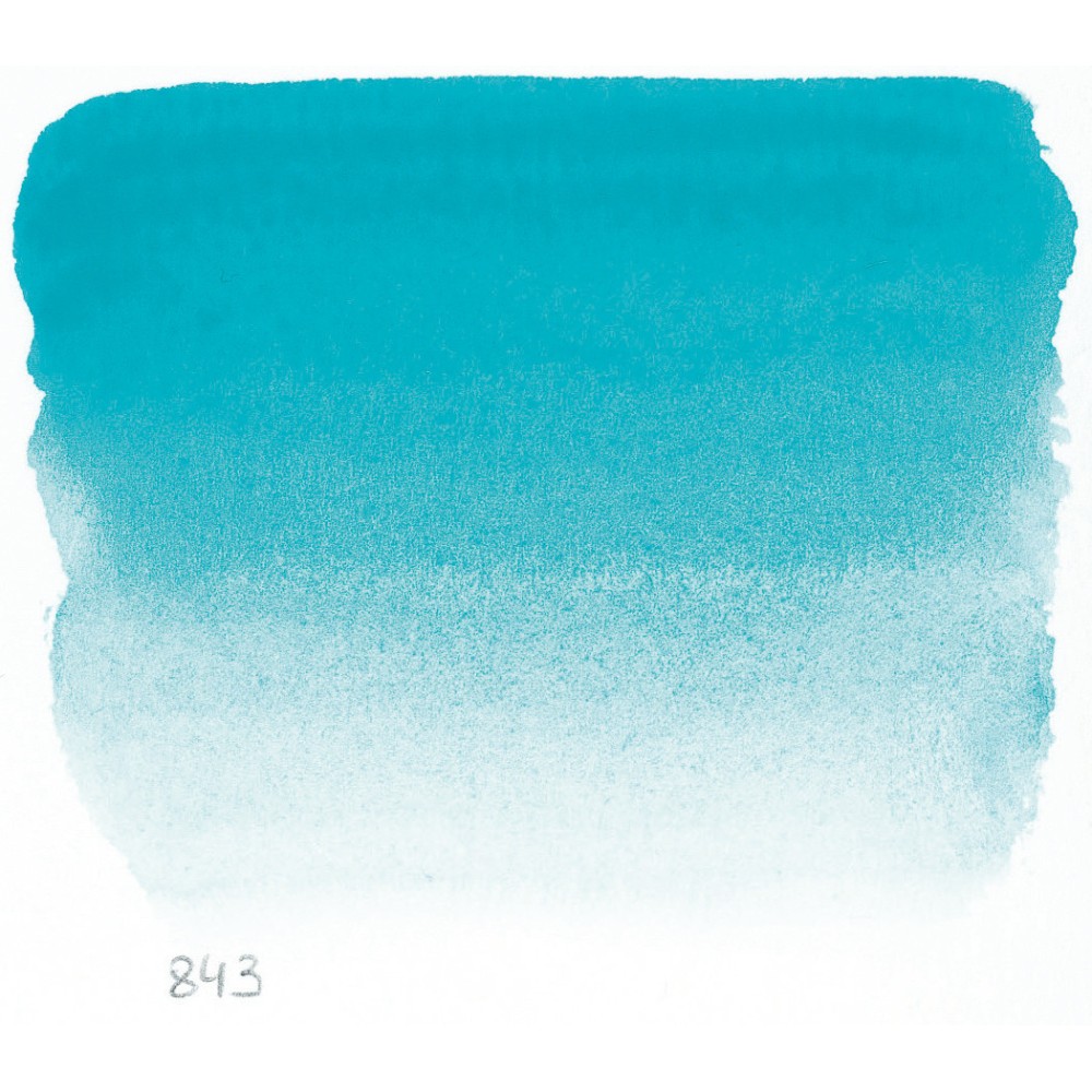 l’Aquarelle watercolor paint - Sennelier - 843, Turquoise Green, 10 ml