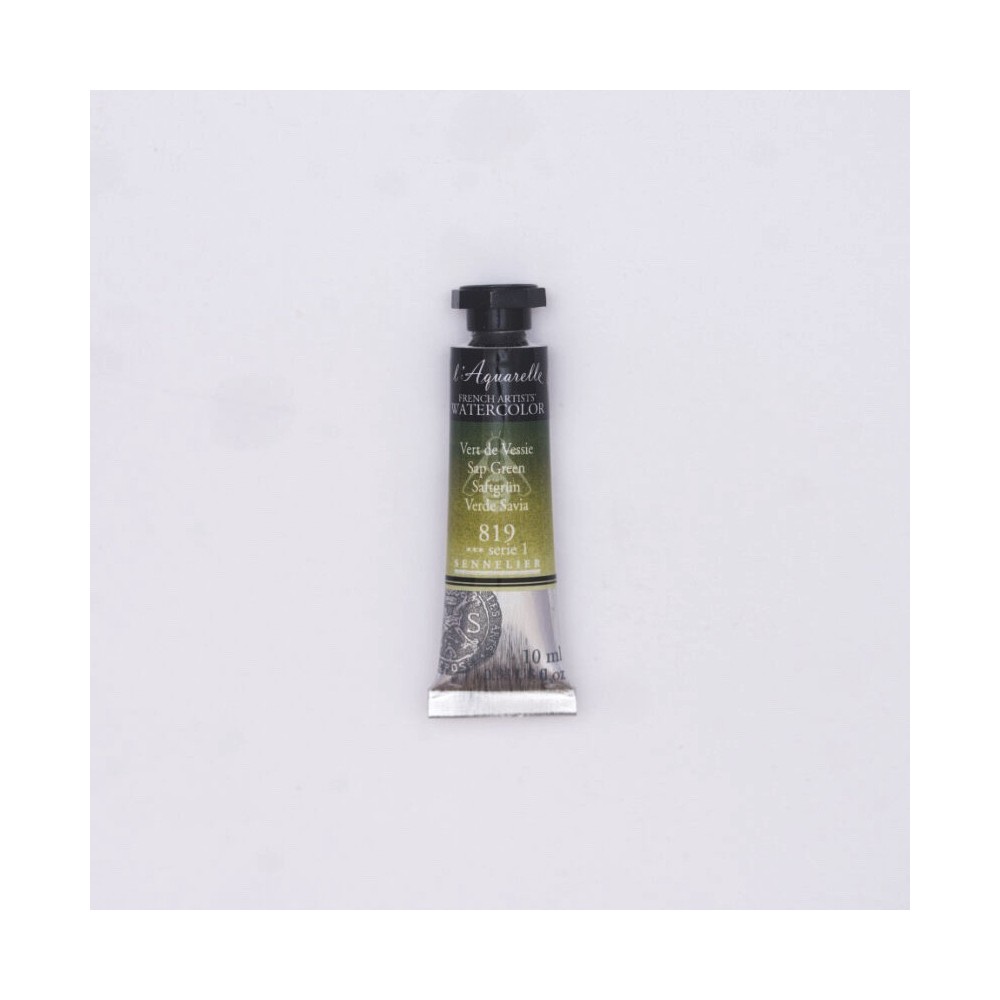 Farba akwarelowa l’Aquarelle - Sennelier - 819, Sap Green, 10 ml