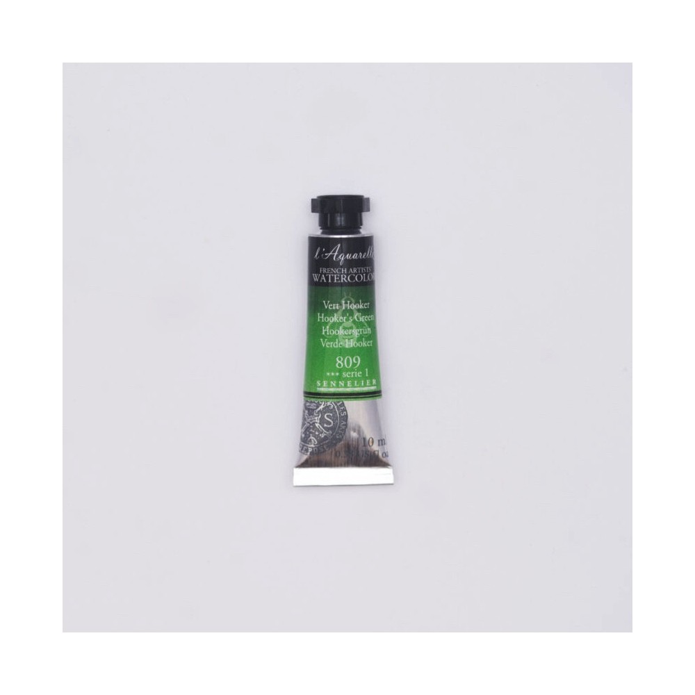 l’Aquarelle watercolor paint - Sennelier - 809, Hooker's Green, 10 ml