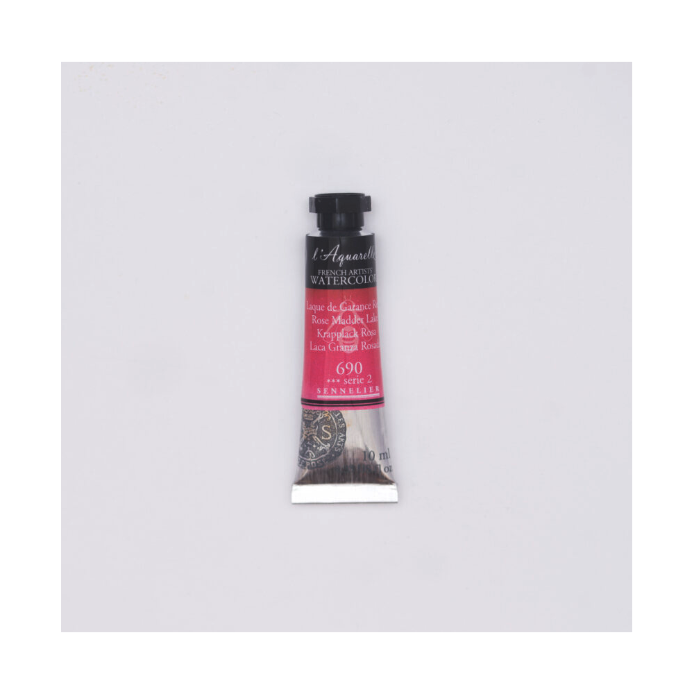 l’Aquarelle watercolor paint - Sennelier - 690, Rose Madder Lake, 10 ml