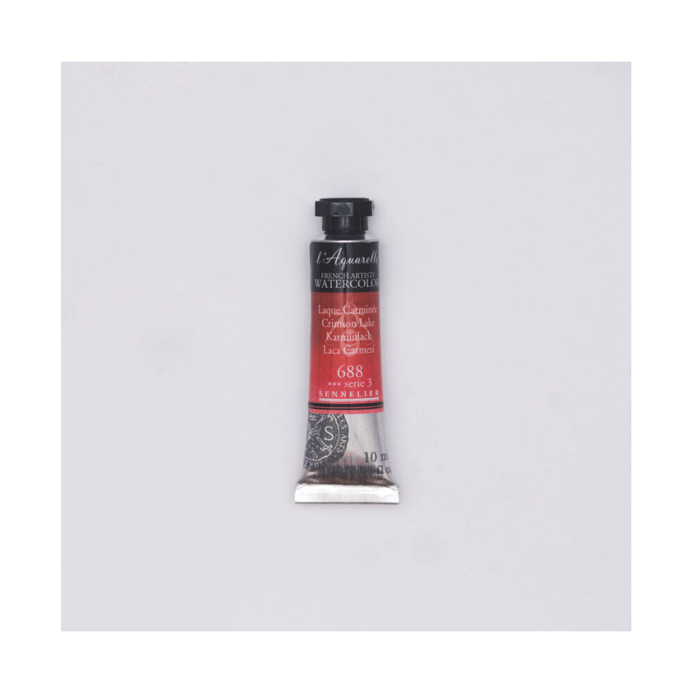 Farba akwarelowa l’Aquarelle - Sennelier - 688, Crimson Lake, 10 ml