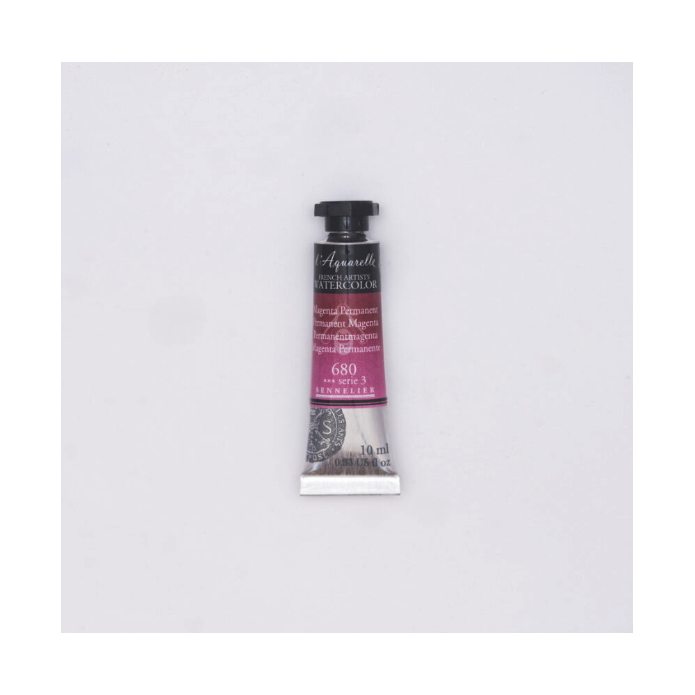 l’Aquarelle watercolor paint - Sennelier - 680, Permanent Magenta, 10 ml