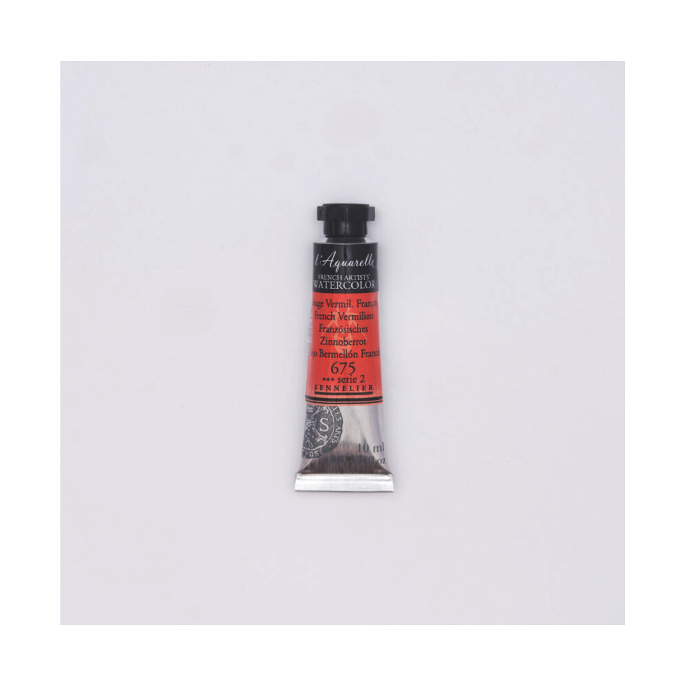 l’Aquarelle watercolor paint - Sennelier - 675, French Vermilion, 10 ml