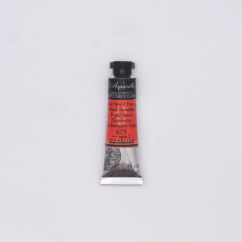 l’Aquarelle watercolor paint - Sennelier - 675, French Vermilion, 10 ml