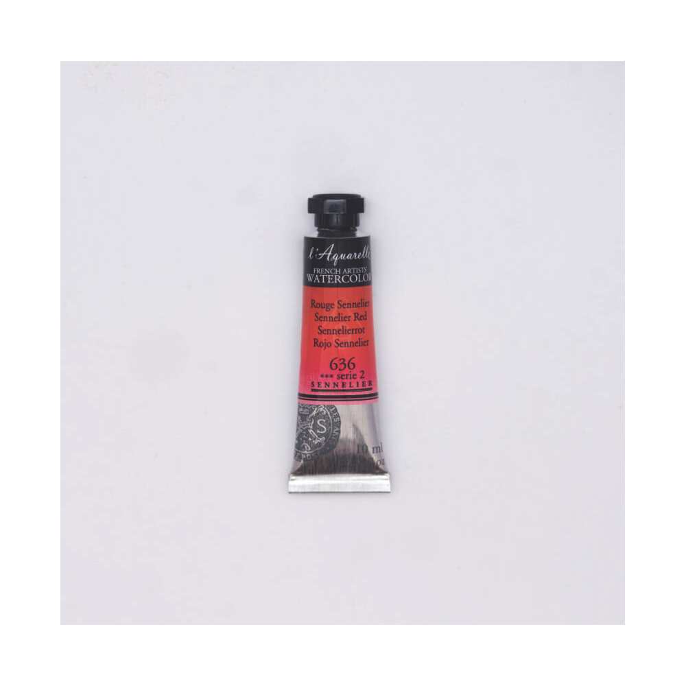 Farba akwarelowa l’Aquarelle - Sennelier - 636, Sennelier Red, 10 ml