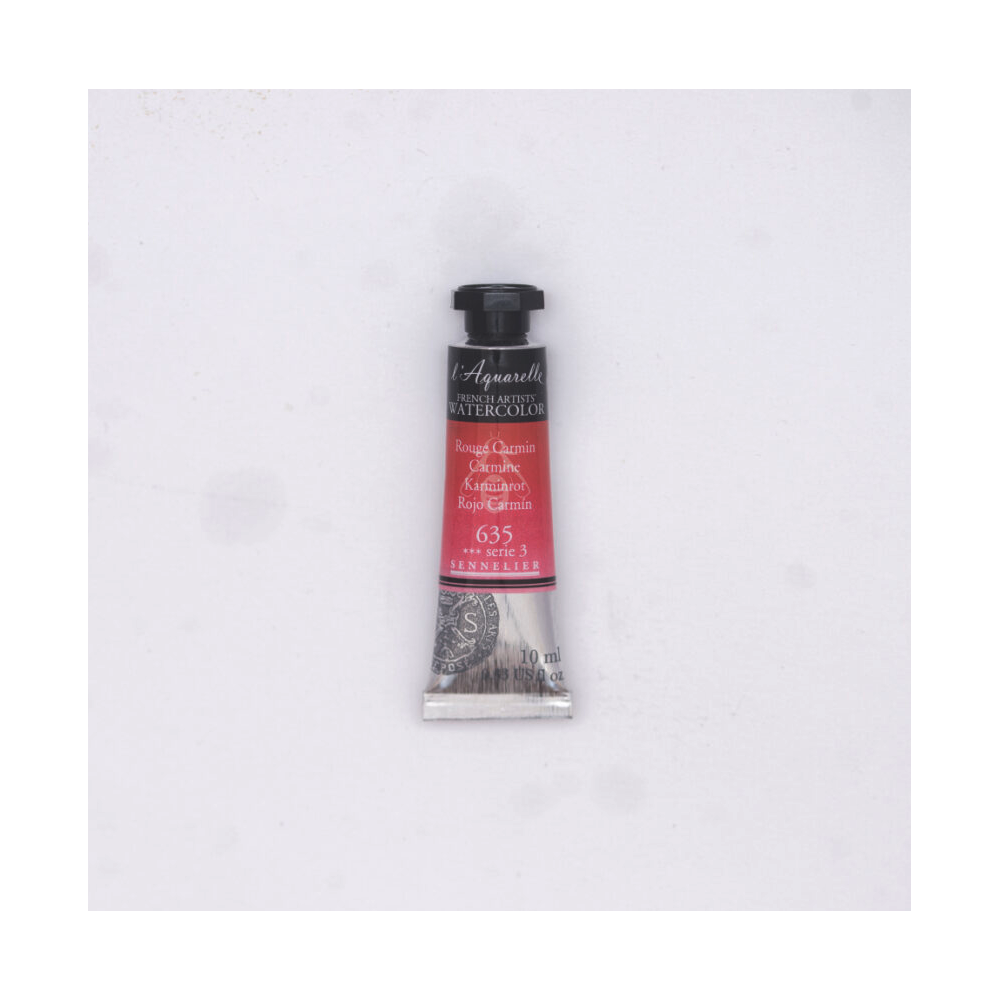 l’Aquarelle watercolor paint - Sennelier - 635, Carmine, 10 ml