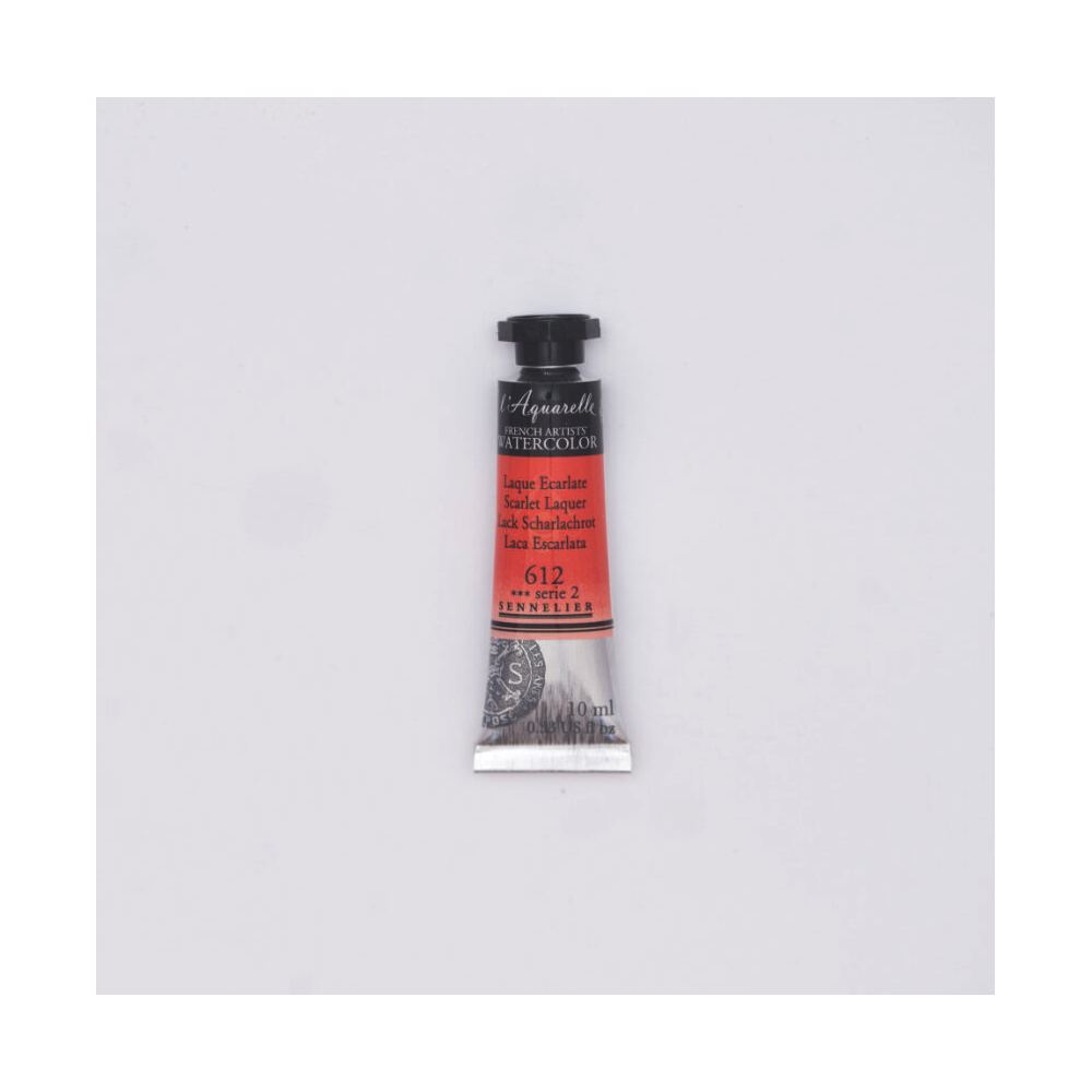 l’Aquarelle watercolor paint - Sennelier - 612, Scarlet Laquer, 10 ml