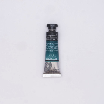 l’Aquarelle watercolor paint - Sennelier - 341, Phthalocyanine Turquoise, 10 ml