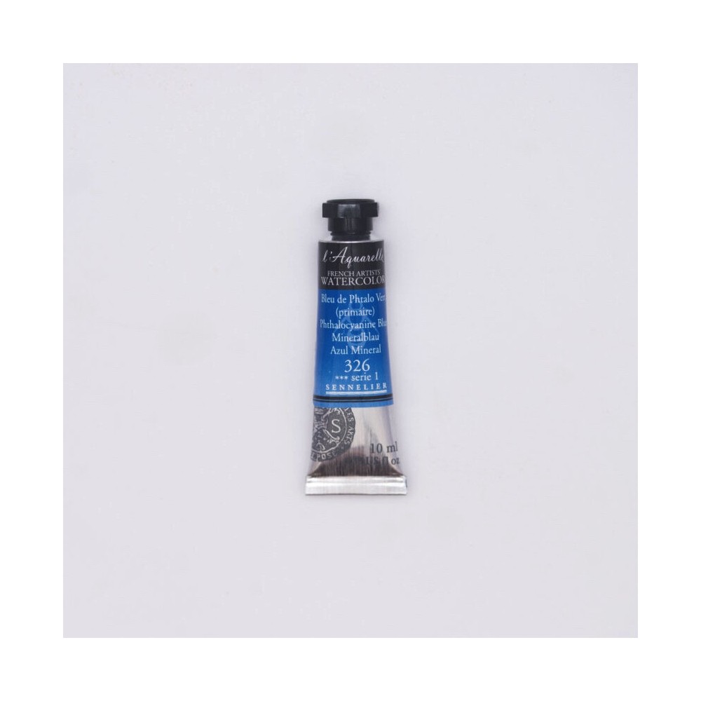 Farba akwarelowa l’Aquarelle - Sennelier - 326, Phthalocyanine Blue, 10 ml