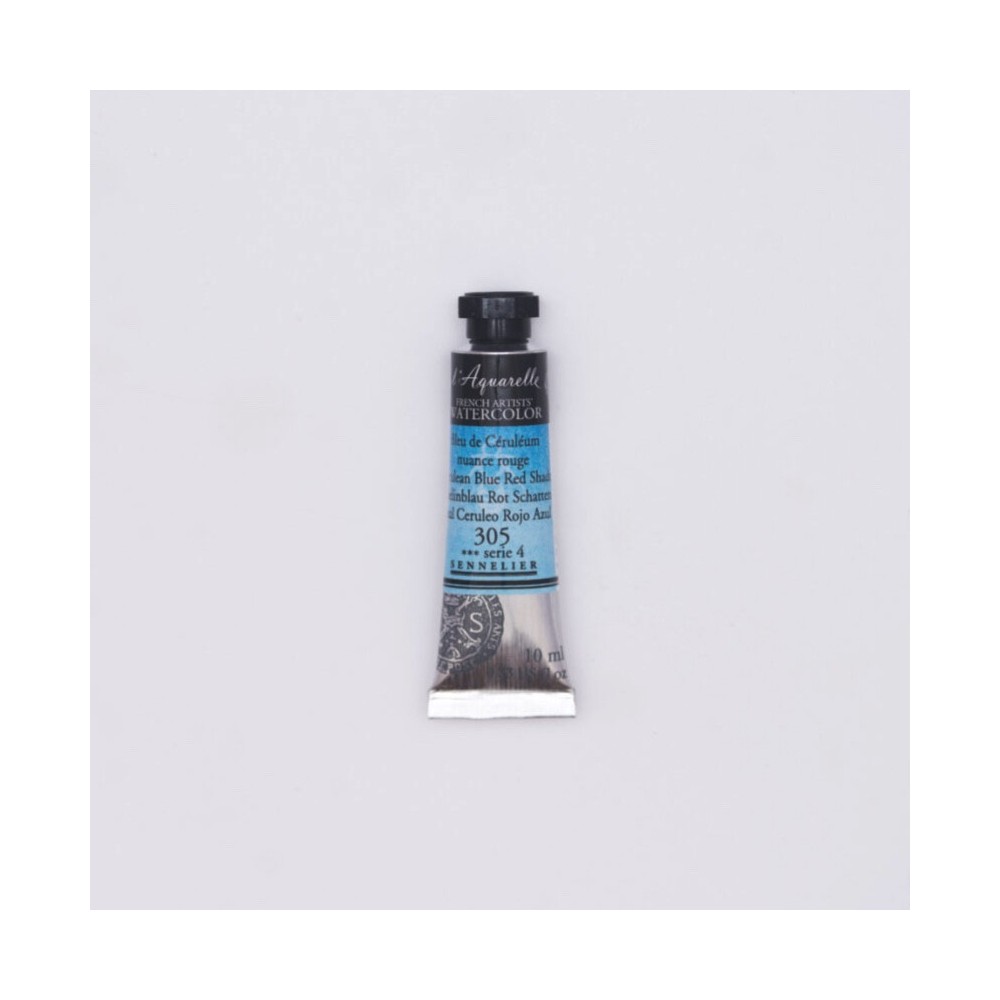 l’Aquarelle watercolor paint - Sennelier - 305, Cerulean Blue Red Shade, 10 ml