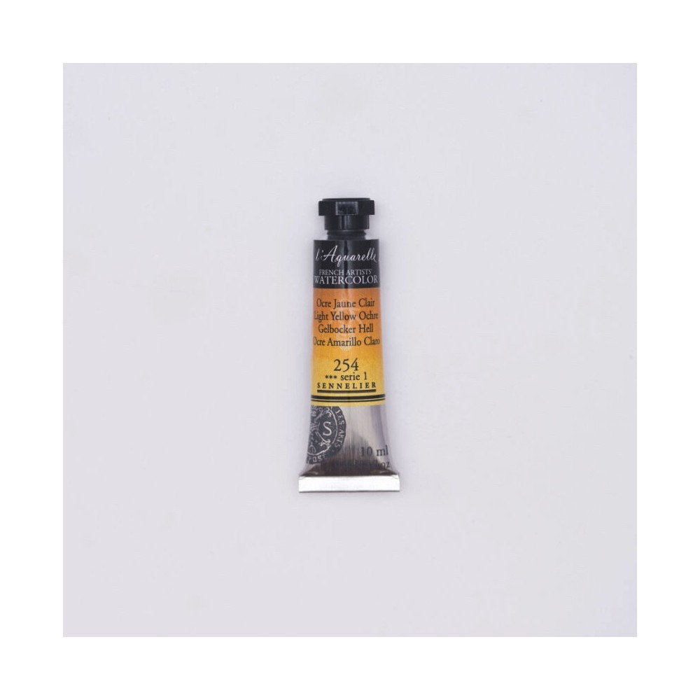 l’Aquarelle watercolor paint - Sennelier - 254, Light Yellow Ochre, 10 ml