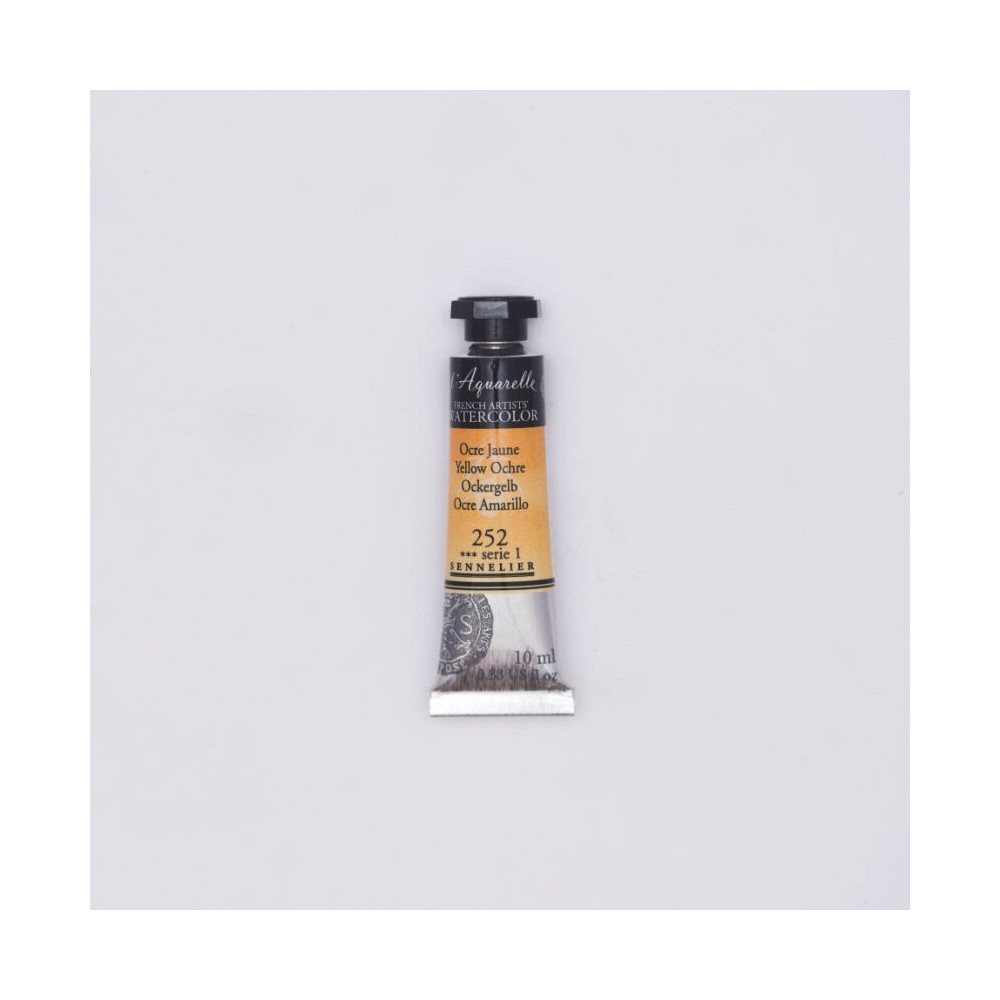 l’Aquarelle watercolor paint - Sennelier - 252 Yellow Ochre, 10 ml