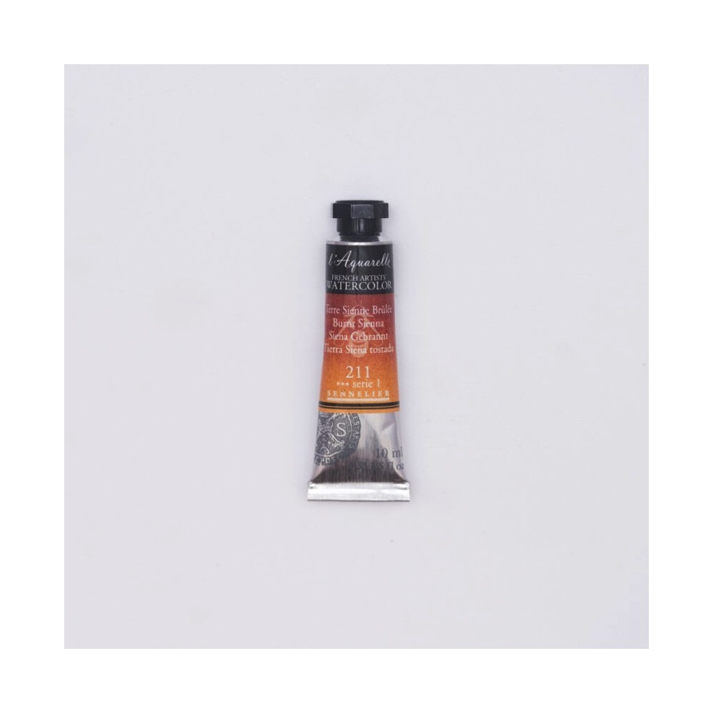 Farba akwarelowa l’Aquarelle - Sennelier - 211 Burnt Sienna, 10 ml