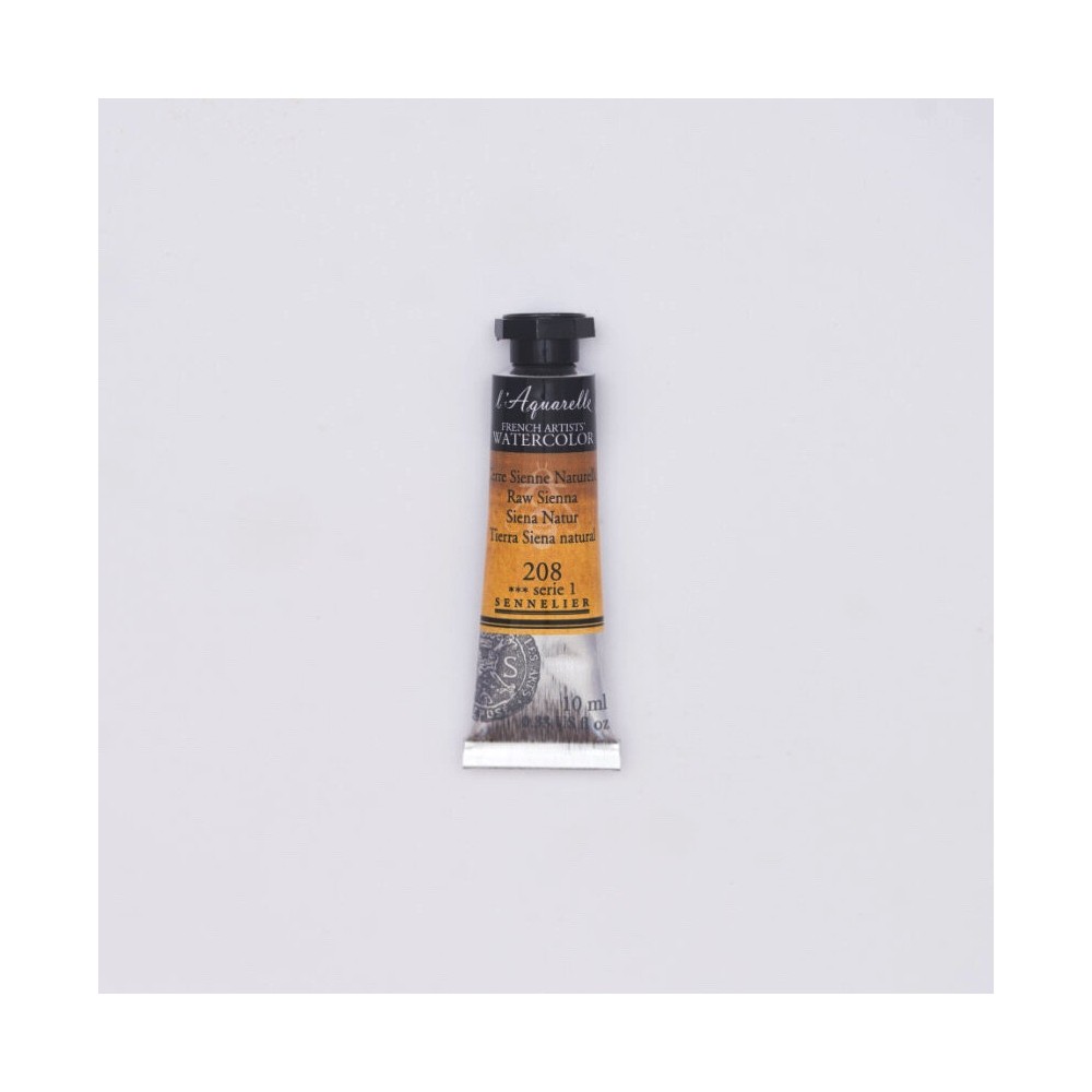 l’Aquarelle watercolor paint - Sennelier - 208 Raw Sienna, 10 ml