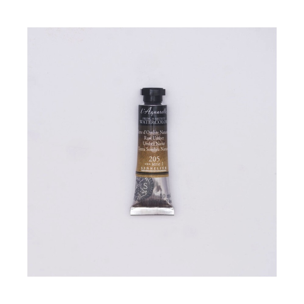 Farba akwarelowa l’Aquarelle - Sennelier - 205 Raw Umber, 10 ml