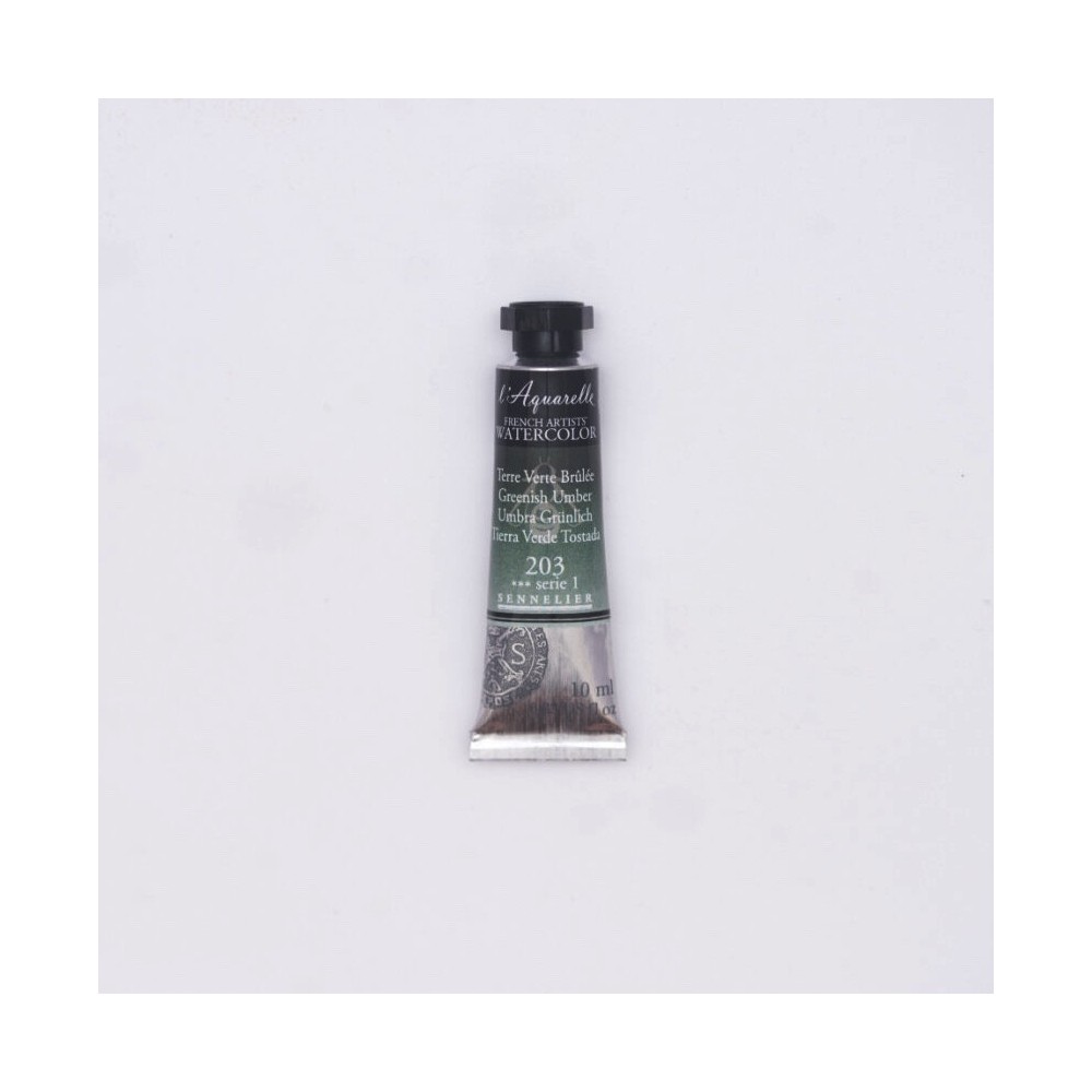 Farba akwarelowa l’Aquarelle - Sennelier - 203 Greenish Umber, 10 ml