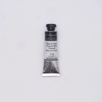 Farba akwarelowa l’Aquarelle - Sennelier - 116 Titanium White, 10 ml