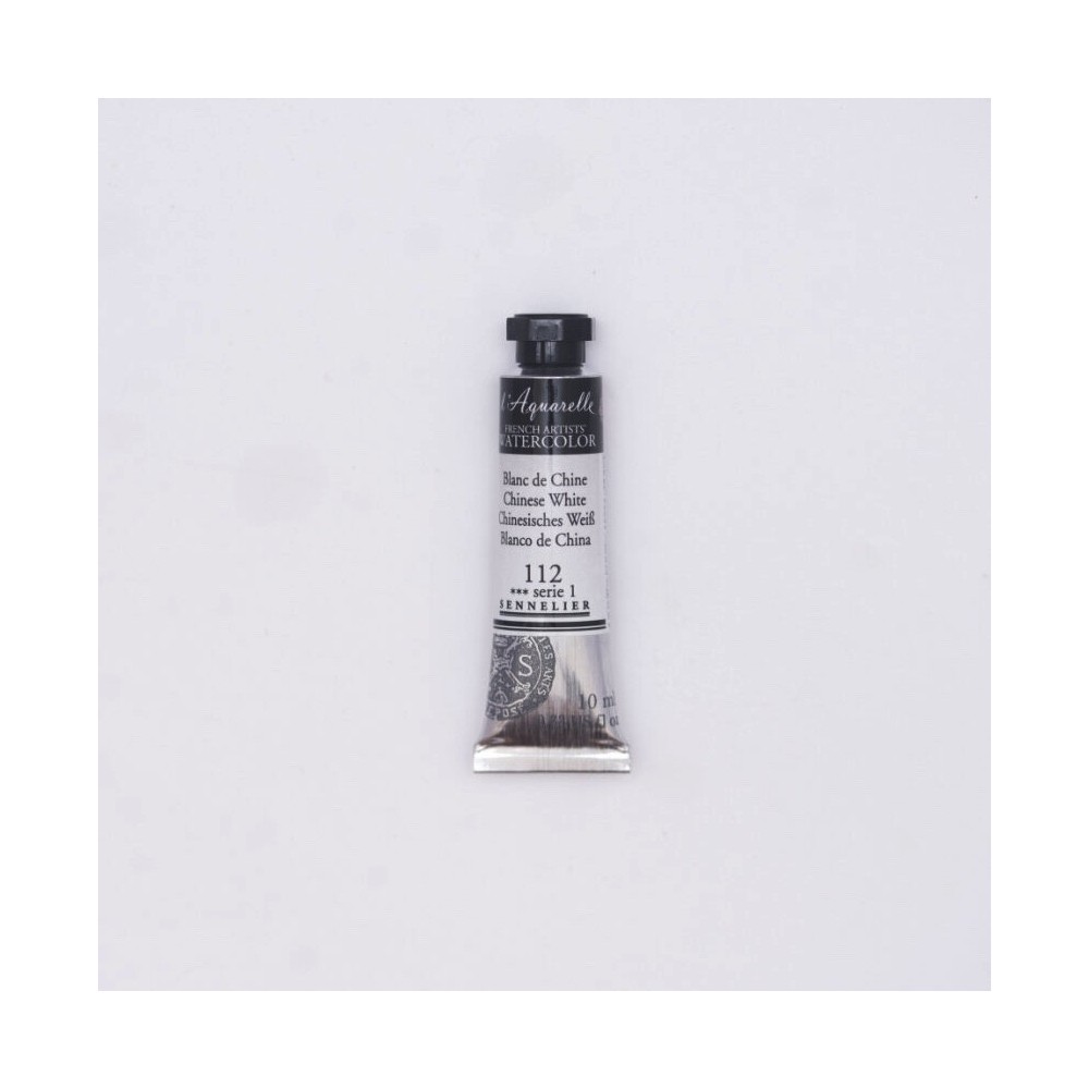 Farba akwarelowa l’Aquarelle - Sennelier - 112, Chinese White, 10 ml
