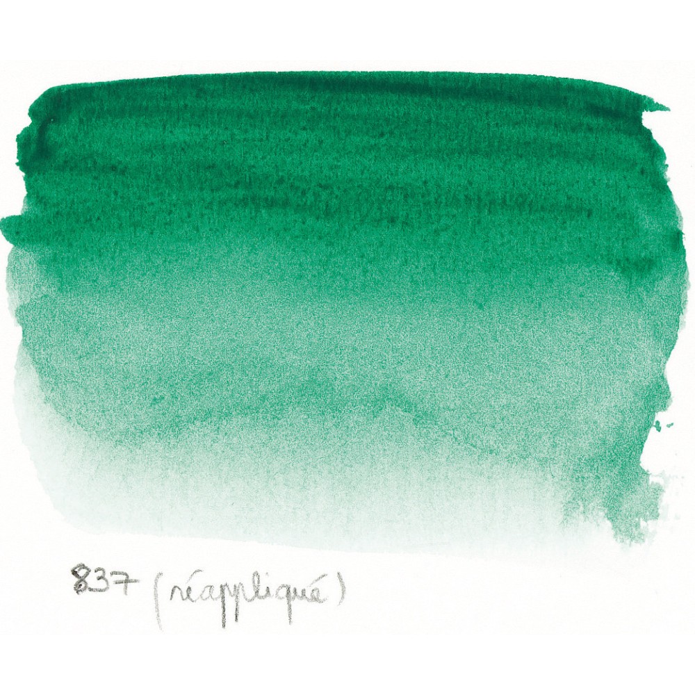 l’Aquarelle watercolor paint half pan - Sennelier - 837, Viridian Green