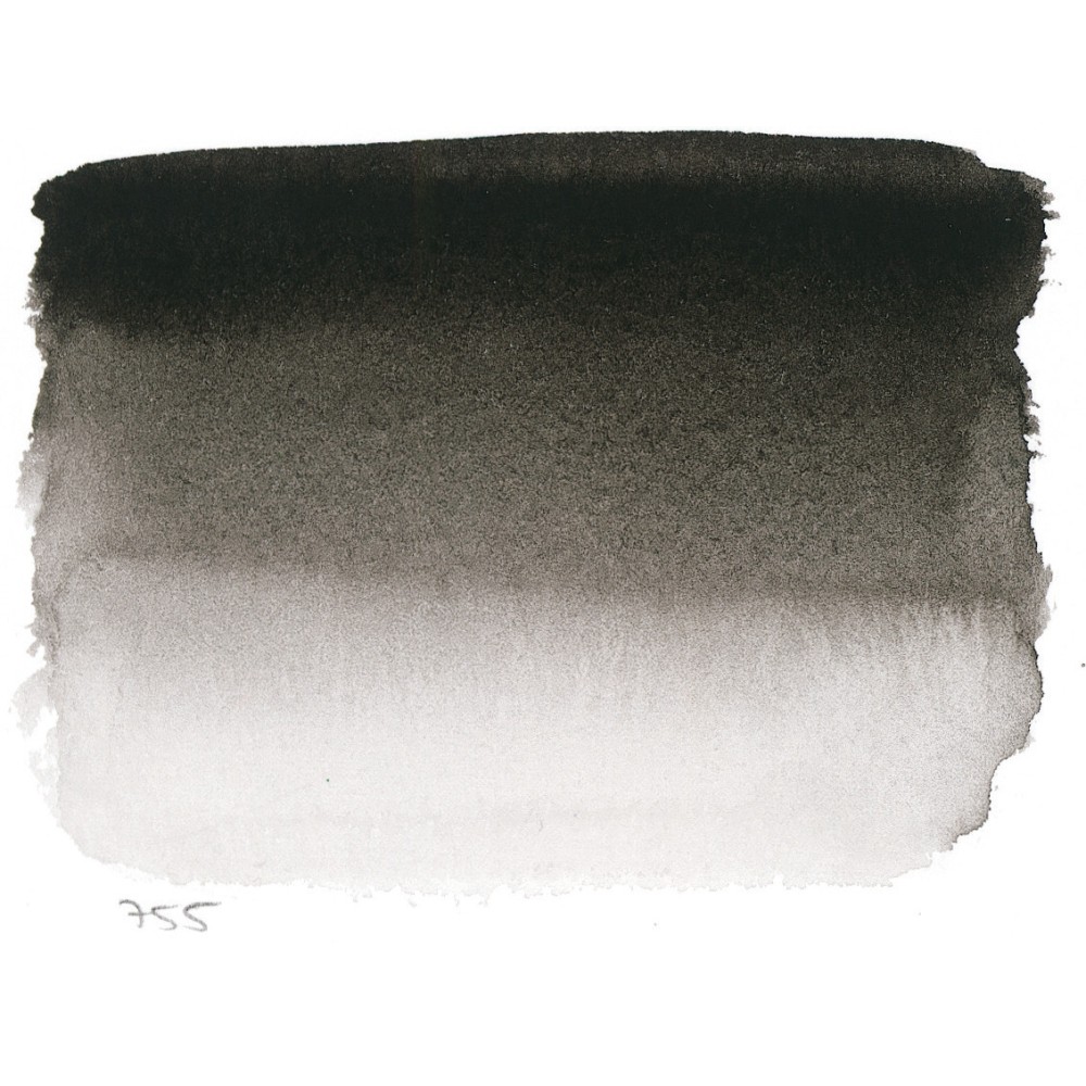 Farba akwarelowa w półkostce l’Aquarelle - Sennelier - 755 Ivory Black