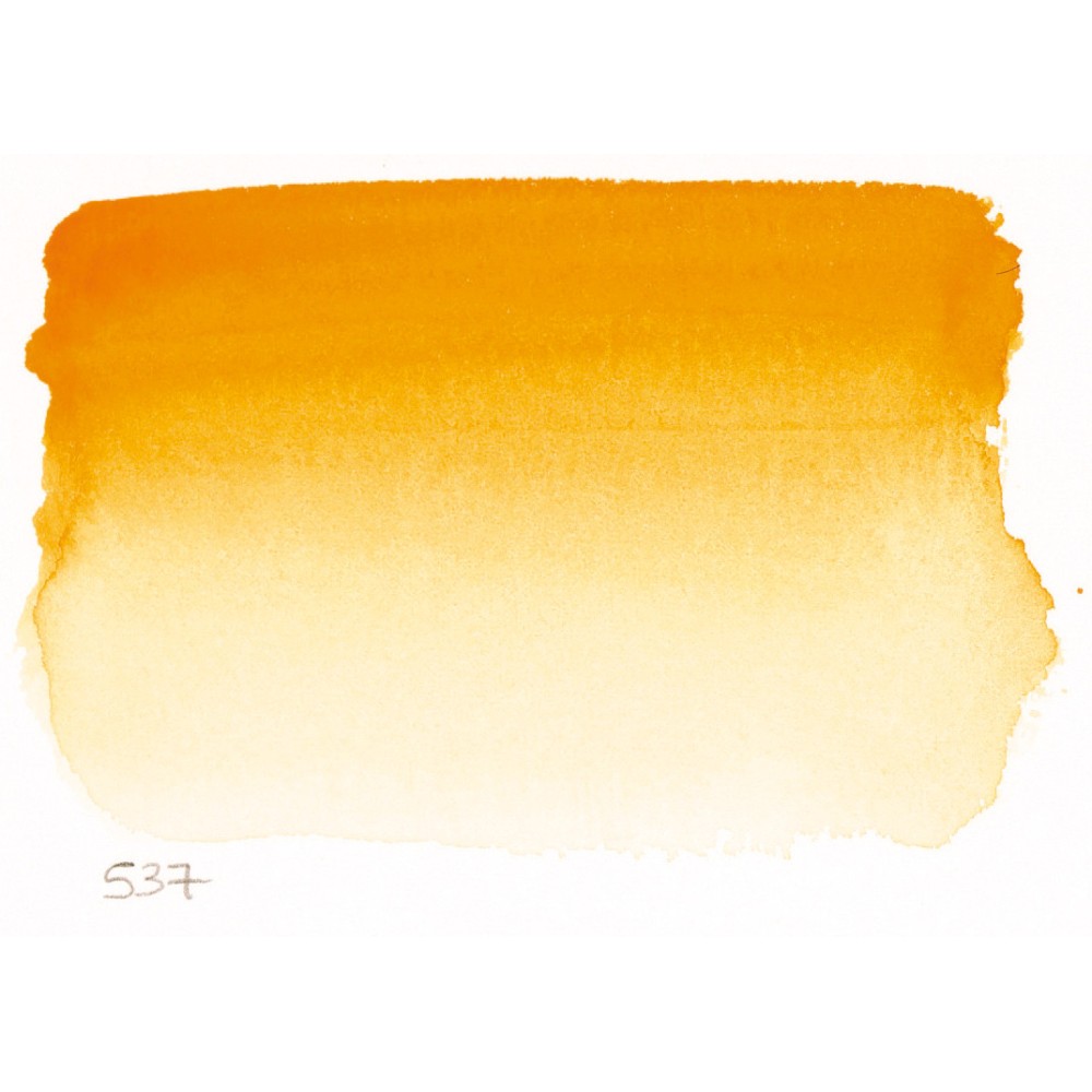 l’Aquarelle watercolor paint half pan - Sennelier - 537 Cadmium Yellow Orange