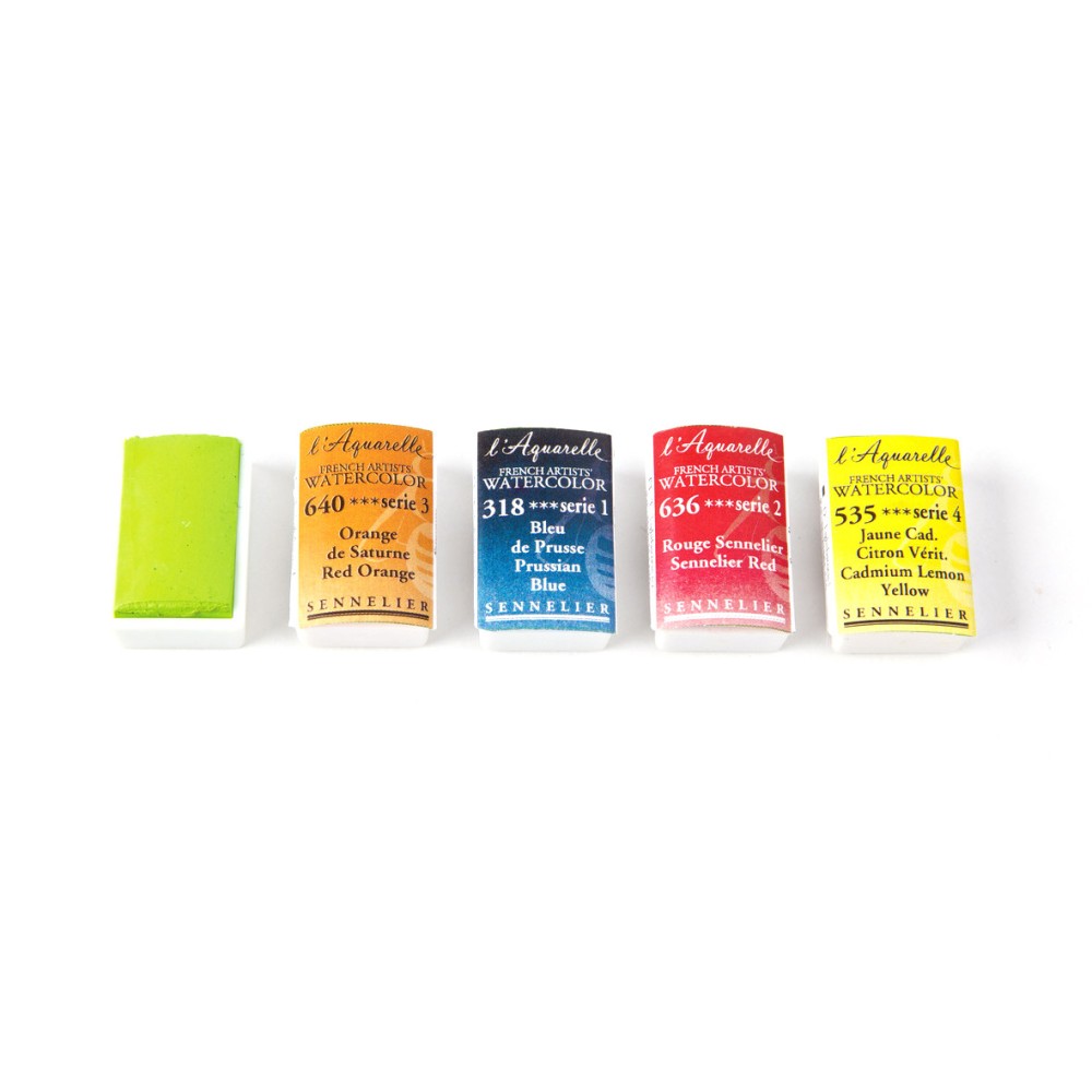l’Aquarelle watercolor paint half pan - Sennelier - 112 Chinese White